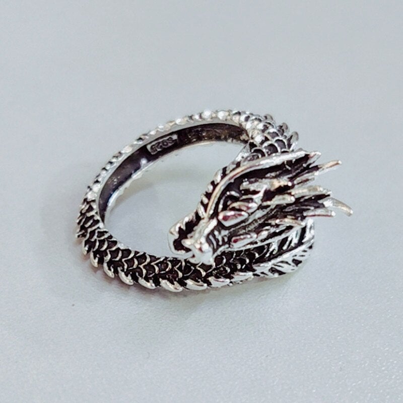 Adjustable Ring in Silver 925 Dragon Style - Rendahl