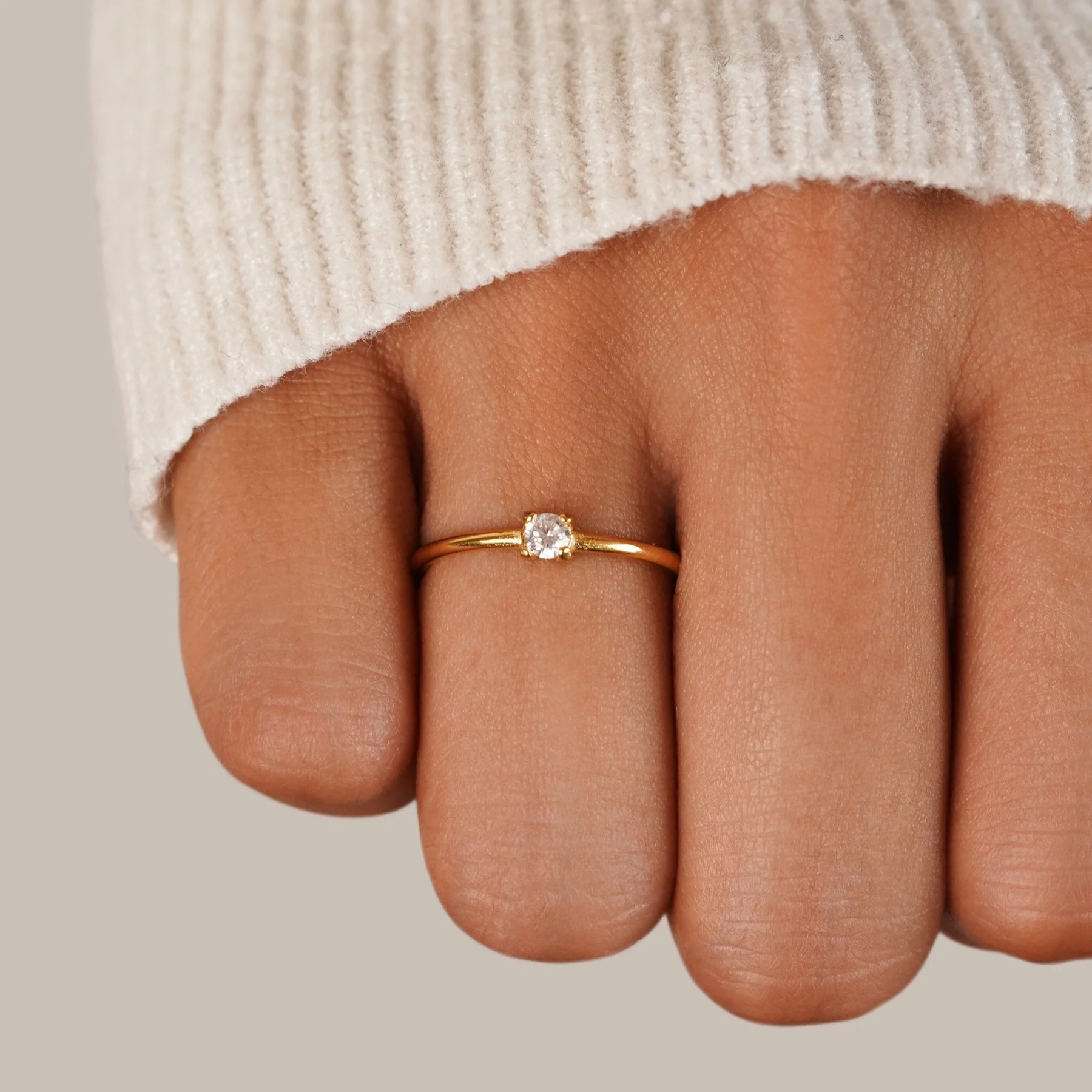 Chic Zircon Glamour ring - Justine
