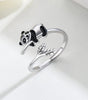 Adorable Adjustable Ring in 925 Sterling Silver with Panda Design - Soren