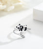 Adorable Adjustable Ring in 925 Sterling Silver with Panda Design - Soren