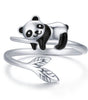 Adorable Adjustable Ring in 925 Sterling Silver with Panda Design - Soren