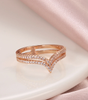 Sophisticated Sparkling Gold Ring - Ingvild