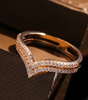 Sophisticated Sparkling Gold Ring - Ingvild