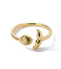 Adjustable Dazzling Siren Ring with Gold Shell - Jørdis