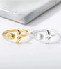Adjustable Dazzling Siren Ring with Gold Shell - Jørdis