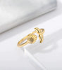 Adjustable Dazzling Siren Ring with Gold Shell - Jørdis