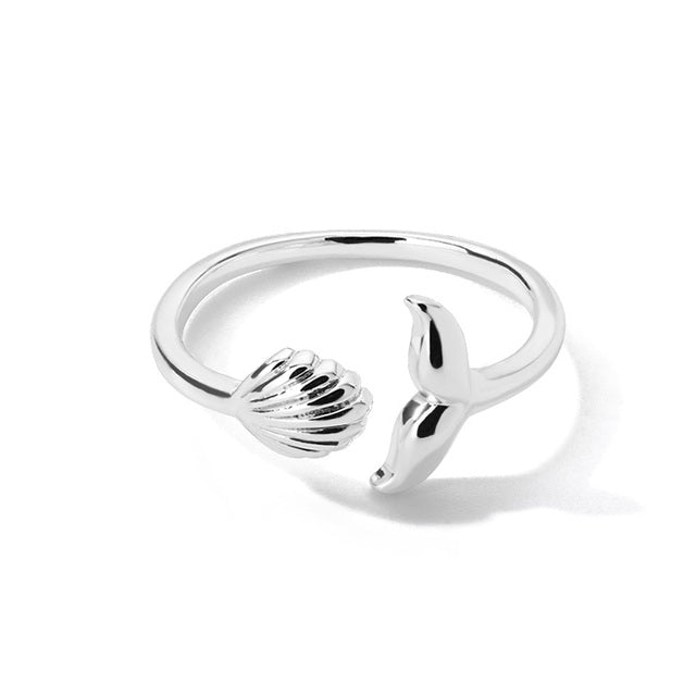 Adjustable Dazzling Siren Ring with Gold Shell - Jørdis