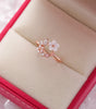 Adjustable Wildflower Dazzling Ring with Gold Beads -Sander