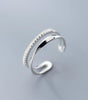 Elegant Double Line Adjustable Ring - Tove