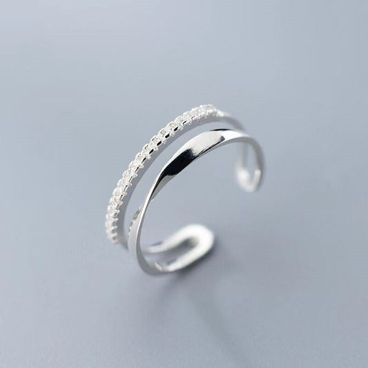 Elegant Double Line Adjustable Ring - Tove