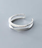 Elegant Double Line Adjustable Ring - Tove