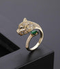Adjustable Leopard Design Ring with Full Zirconia Radiance - Toril