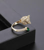 Adjustable Leopard Design Ring with Full Zirconia Radiance - Toril
