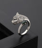 Adjustable Leopard Design Ring with Full Zirconia Radiance - Toril