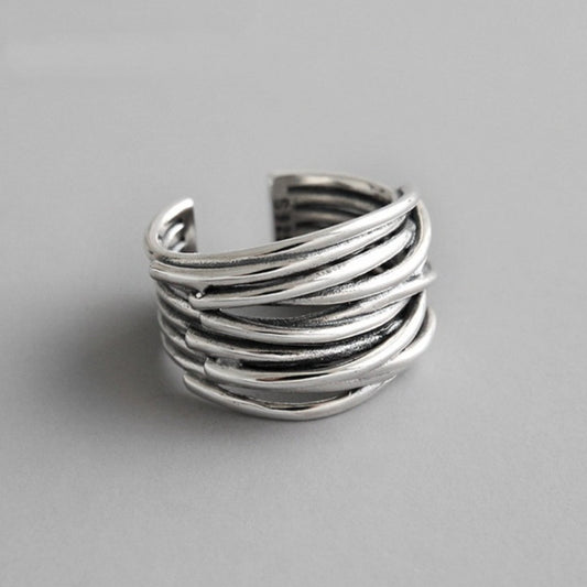 Elegant and Shiny Adjustable Silver Ring - Henriette