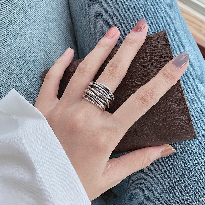 Elegant and Shiny Adjustable Silver Ring - Henriette