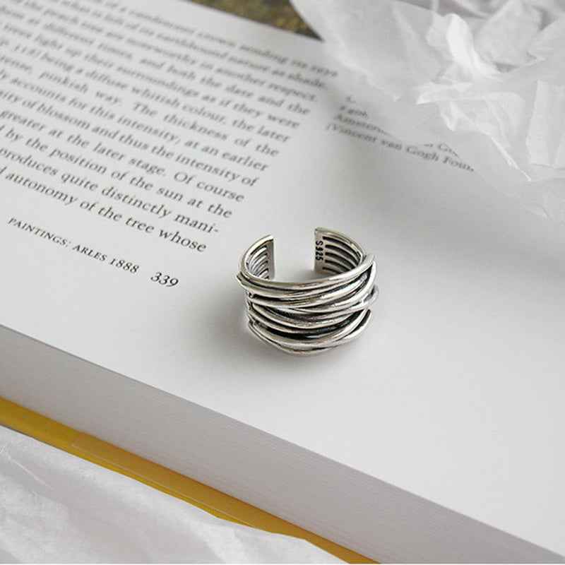 Elegant and Shiny Adjustable Silver Ring - Henriette