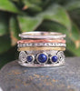 Dazzling Silver Boho Ring with Ocean Opal - Vera