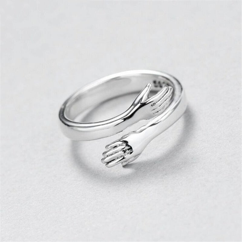 Adjustable Silver Cuddly Ring -  Heidi