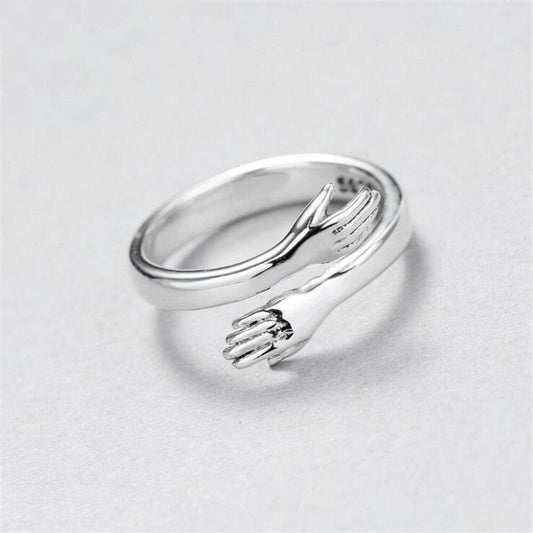 Adjustable Silver Cuddly Ring -  Heidi