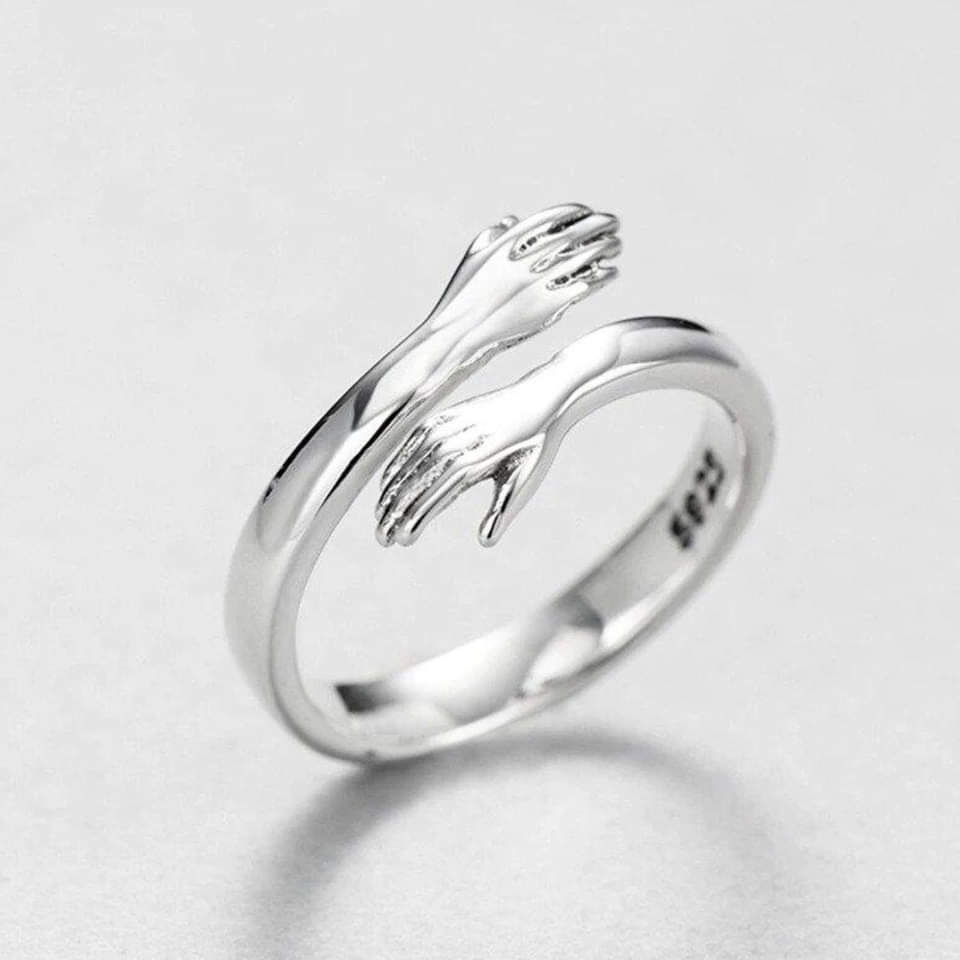 Adjustable Silver Cuddly Ring -  Heidi
