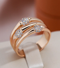 Chic Ring with Sparkling Gold Spheres - Ivanne
