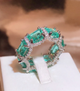 Sparkling Turquoise Crystal Chic Ring - Telside