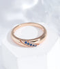 Chic Gold Ring Embellished with Sparkling Blue Zirconium - Karoline