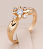 Dazzling Gold-Plated Chic Ring with Sparkling Zirconias - Annika