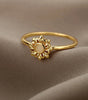Radiant Gold Ring with Sunflower Design - Henny