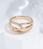 Dazzling Gold Ring with Elegant Glitter - Stina