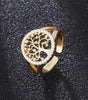 Elegant Gold and Silver Tree of Life Ring with Sparkling Zirconia - Holen