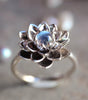 Elegant White Lotus Flower Ring - Benedicte