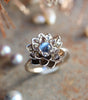 Elegant White Lotus Flower Ring - Benedicte