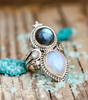 Elegant Silver Ring with Dazzling Moonstone - Lande