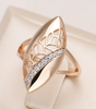Elegant Gold Ring with Dazzling Double Spike - Edel