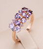 Chic and Elegant Gold and stone Mauve Ring-  Line