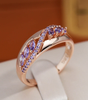 Refined Gold Ring with Dazzling Purple Accent - Yolande