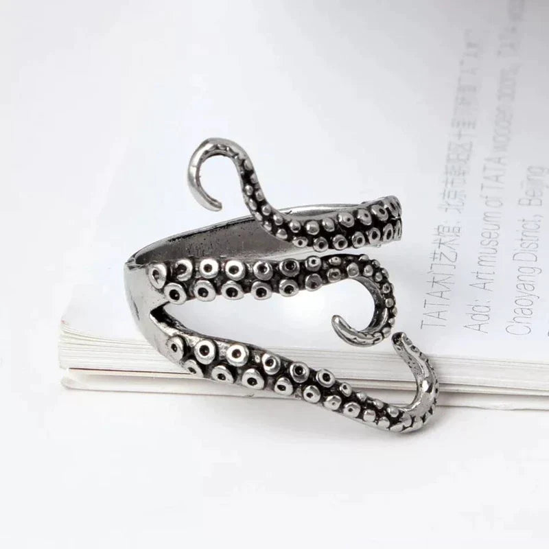 Silver Tentacular Ring, Adjustable -  Haagen