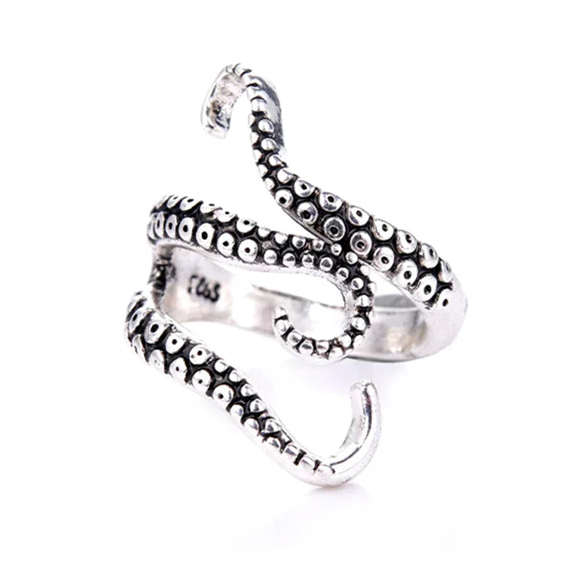 Silver Tentacular Ring, Adjustable -  Haagen