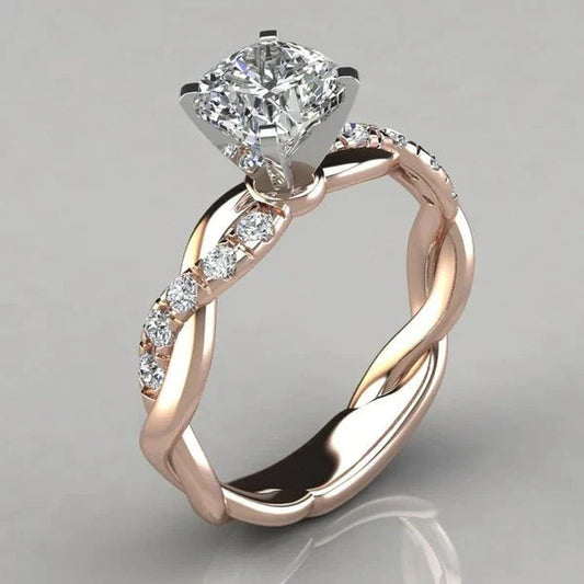 Dazzling Braided Cubic Zirconia Ring -Alma