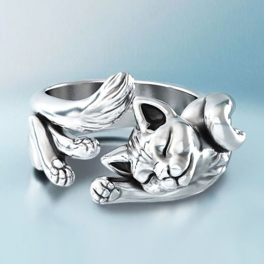 Elegant Vintage Ring for Cat Lovers - Dale