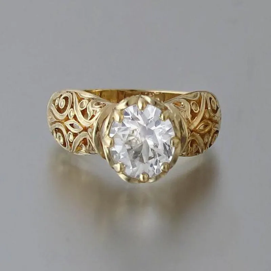 Chic ring in sparkling white crystal - Rosy
