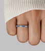 Chic ring adorned with magnificent blue inlays - Eve