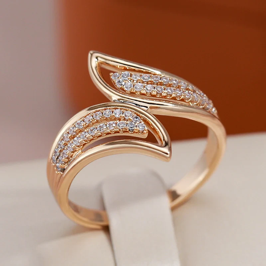Chic ring adorned with sparkling gold sequins - Erika