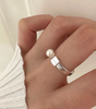 Elegant Silver pearl ring - Lousiane