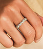 Adjustable 925 Sterling Silver Ring with Hand-Enamelled Daisies - Mary