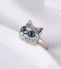 Adjustable Silver Ring for Cat Lovers  - Wangs