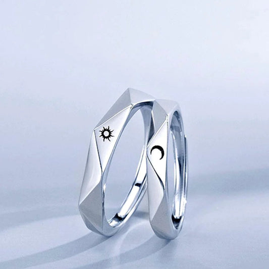 Elegant Silver Ring with Moon and Star Motif - Julson