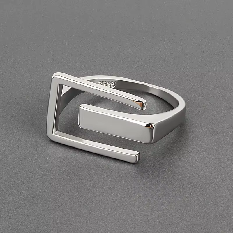 Silver ring with a unique irregular design - Withers